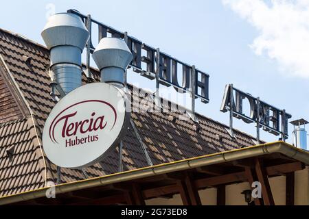 Logo del ristorante e Guest House Tercia Hubertus, Becsi-domb, Sopron, Ungheria Foto Stock