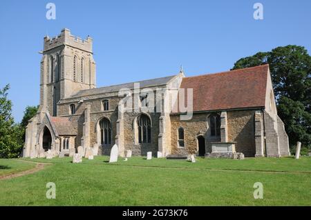 Chiesa di Santa Croce, Bury, Cambridgeshire Foto Stock