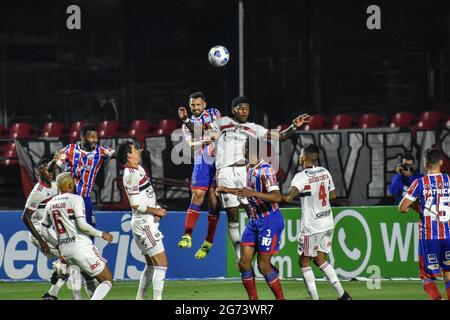 San Paolo, San Paolo, Brasile. 10 luglio 2021. (SPO) Campionato brasiliano di calcio: Sao Paulo e Bahia. 10 luglio 2021, partita di calcio tra Sao Paulo e Bahia, valida per l'11° round del Campionato di calcio brasiliano, allo stadio Cicero Pompeu de Toledo (Morumbi), a Sao Paulo, sabato 10. Credit: Ronaldo Barretto/TheNews2 Credit: Ronaldo Barretto/TheNEWS2/ZUMA Wire/Alamy Live News Foto Stock