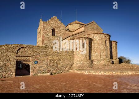 La Mola. Monastero di Sant Llorenç del Munt (Vallès Occidentale, Barcellona, Catalogna, Spagna) ESP: Cumbre de la Mola. Monasterio de Sant Llorenç Foto Stock