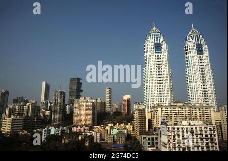 Mumbai l'Imperial è un complesso di grattacieli residenziali di Shapoorji Pallonji, Tardeo Mumbai, uno degli edifici completati più alti Foto Stock