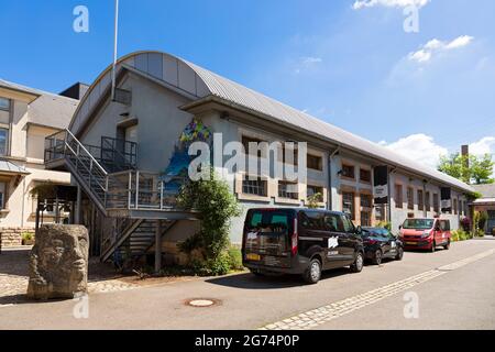 Europa, Lussemburgo, Esch-sur-Alzette, Galleria d'Arte 'Terres Rouges' e Boutique (parte del Centro Culturale Kulturfabrik) Foto Stock