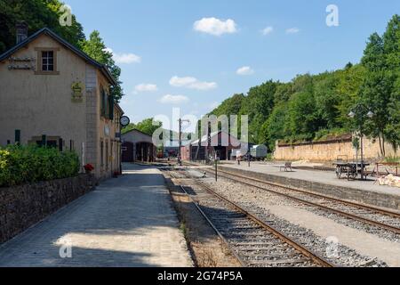 Europa, Lussemburgo, vicino a Differdange, Stazione Fond-de-Gras, parte del Museo industriale all'aperto nel Parco di Minet Foto Stock