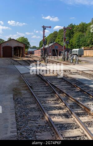 Europa, Lussemburgo, vicino a Differdange, Stazione di Fond-de-Gras Yard, parte del Museo industriale all'aperto di Minet Park Foto Stock