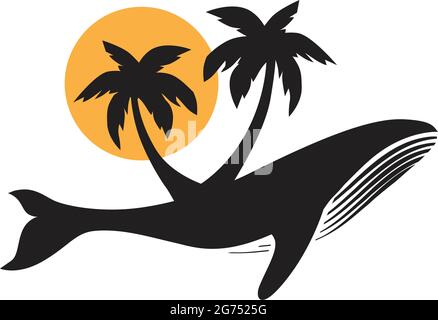 balena di ritorno astratta Illustrazione Vettoriale