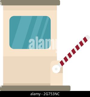 Città pedaggio strada icona piatta vettore isolato Illustrazione Vettoriale