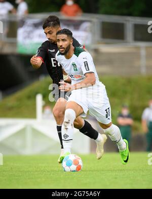 Borussia Monchengladbach, Germania. 10 luglio 2021. Azione di Keanan BENNETS (MG), partita di calcio, Borussia Monchengladbach (MG) - Viktoria Koeln (VK) 2: 2, il 07/10/2021 a Borussia Monchengladbach/Germania. Â di credito: dpa/Alamy Live News Foto Stock