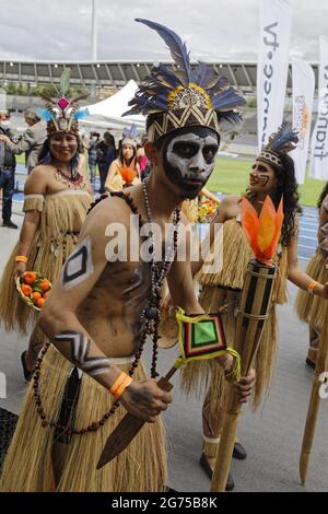 Parigi, Francia. 4 luglio 2021. Carnevale tropicale di Parigi e Ile-de-France allo Stadio Charlety il 4 luglio 2021 a Parigi, Francia. Foto Stock