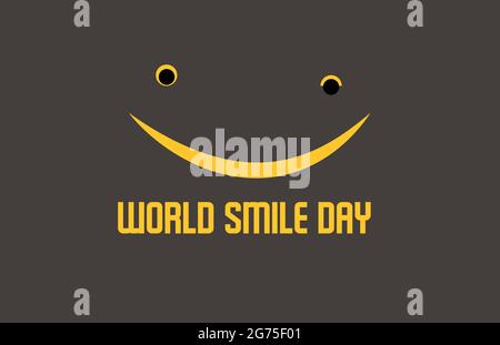 Modello vettore World Smile Day Illustrazione Vettoriale