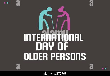Vettore Giornata Internazionale delle persone anziane Illustrazione Vettoriale