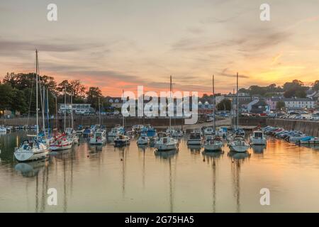 Saundersfoot Harbour, Pembrokeshire, Galles, Regno Unito Foto Stock