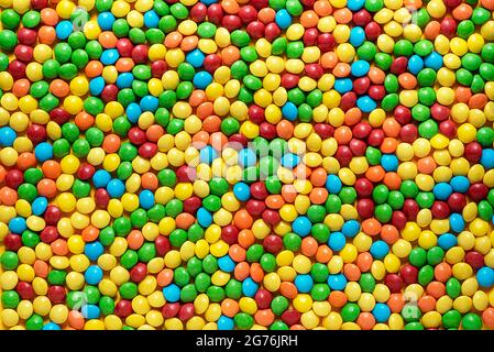 Fotografia di caramelle colorate, dolci, texture sfondo Foto Stock