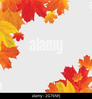 Autunno sfondo naturale modello con foglie cadenti. EPS10 Illustrazione Vettoriale
