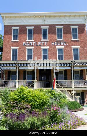 Bartlett House, storico hotel ferroviario, restaurato nel 2016 per ospitare una cucina, una panetteria e un caffè. È stato costruito intorno al 1870, ed è un tre-piano, cinque Foto Stock