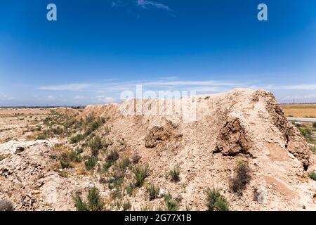 Resti della Cittadella di Tus (Castello di Kohandezh Tous), Tus (Tous), sobborgo di Mashhad, Provincia di Razavi Khorasan, Iran, Persia, Asia occidentale, Asia Foto Stock