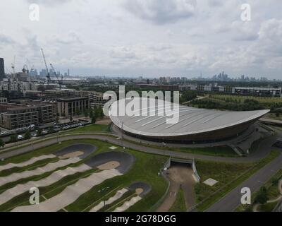 Velodrome Stratford East London 2021 Aerial shot Foto Stock