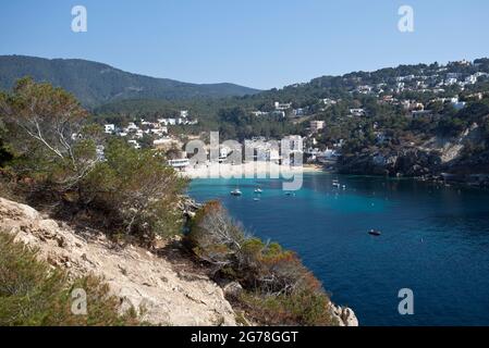 Cala Vadella, Ibiza Foto Stock