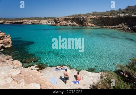 Cala Comte, Ibiza Foto Stock