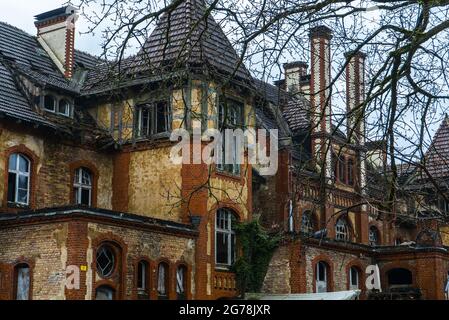 Famoso luogo perduto Beelitz Heilstaetten in Germania - fotografia di viaggio Foto Stock
