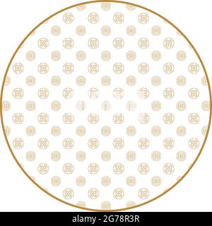 Elementi decorativi cinesi. Cornice, bordo o tessere con motivi. Illustrazione Vettoriale