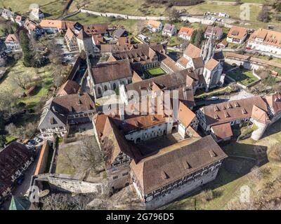 Europa, Germania, Baden-Wuerttemberg, regione di Schönbuch, Bebenhausen, Veduta aerea del Kosteranlage Bebenhausen a Schönbuch Foto Stock