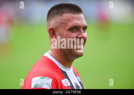 Castleford, Inghilterra - 11 Luglio 2021 - Ryan Lannon (11) di Salford Red Devils durante la Rugby League Betfred Super League Castleford Tigers vs Salford Red Devils al Mend-A-Hose Stadium, Castleford, UK Dean Williams/Alamy Live Foto Stock