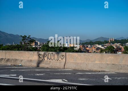 Direzione Rio de Janeiro. Prima impressione dopo l'atterraggio all'aeroporto internazionale Foto Stock