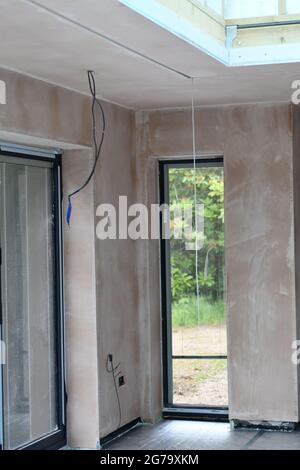 Vista della sezione interna di un progetto di ampliamento in corso Foto Stock