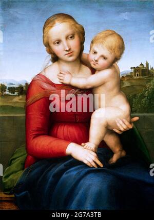 Raffaello. La Madonna Cowper piccolo di Raffaello Sanzio da Urbino (1483–1520), olio su pannello, c. 1505 Foto Stock