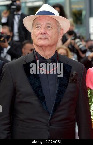 Cannes, Francia. 12 luglio 2021. 74a Cannes Film Festival 2021, Red Carpet film : 'The French Dispatch' - nella foto: Bill Murray Credit: Independent Photo Agency/Alamy Live News Foto Stock