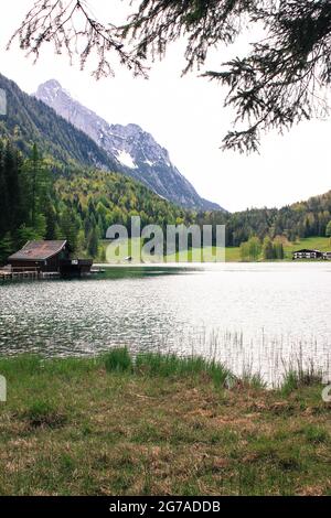 Europa, Germania, Baviera, alta Baviera, Mittenwald, Lautersee Foto Stock