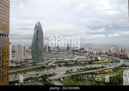 Vista della città di Istanbul, con il mare di Marmara sullo sfondo. Foto Stock