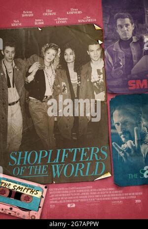 Shoplifters of the World (2021) diretto da Stephen Kijak e interpretato da Helena Howard, Ellar Collane ed Elena Kampouris. Quattro amici si contordisono con l'improvvisa scomparsa dell'iconica band britannica The Smiths. Foto Stock