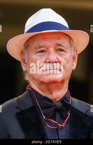 Palais des festival, Cannes, Francia. 12 luglio 2021. Bill Murray frequenta il Red Carpet 'The French Dispatch'. Foto per credito: Julie Edwards/Alamy Live News Foto Stock