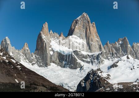 Il monte Fitz Roy, El Chalten, Argentina Foto Stock