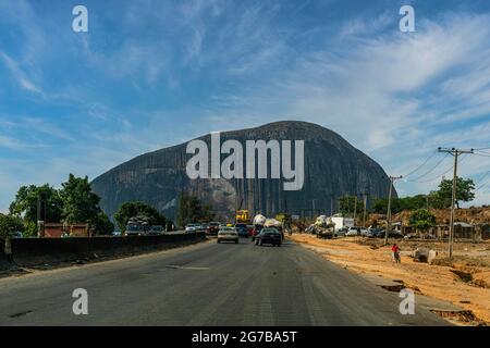 Zuma rock, Abuja, Nigeria Foto Stock