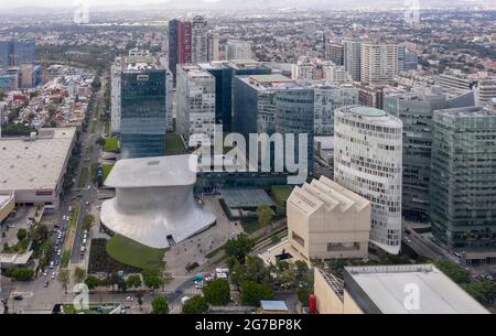 Area del Carso a Polanquito con il Museo Soumaya e il Museo Jumex, Città del Messico, Messico Foto Stock