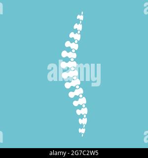 Simbolo della diagnosi e del trattamento delle malattie della schiena. Illustrazione vettoriale. Illustrazione Vettoriale