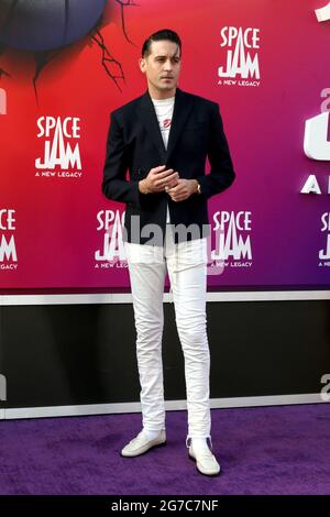 LOS ANGELES - LUGLIO 12: G-Eazy allo Space Jam: Una nuova premiere Legacy al Microsoft Theatre il 12 Luglio 2021 a Los Angeles, CA Foto Stock