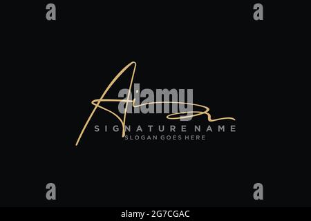 Ai Letter Signature Logo Template elegante logo firmato simbolo modello icona vettoriale Illustrazione Vettoriale