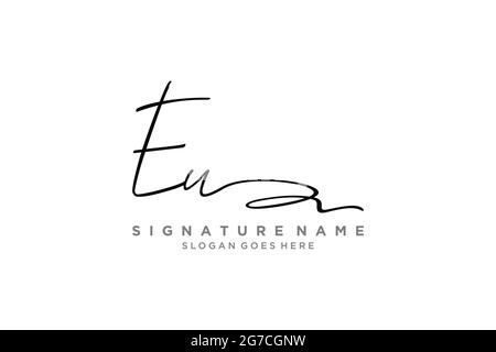 EU Letter Signature Logo Template elegante logo Logo simbolo modello simbolo icona vettoriale Illustrazione Vettoriale