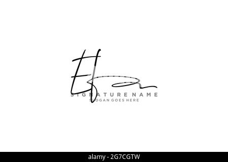 EF Letter Signature Logo Template elegante logo firmato modello simbolo icona vettoriale Illustrazione Vettoriale