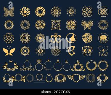 Le risorse per la progettazione di logo possono essere utilizzate come segno, icona o simbolo, vettore a livelli completi e facili da modificare e personalizzare dimensioni e colori, compatibili con quasi illu Illustrazione Vettoriale