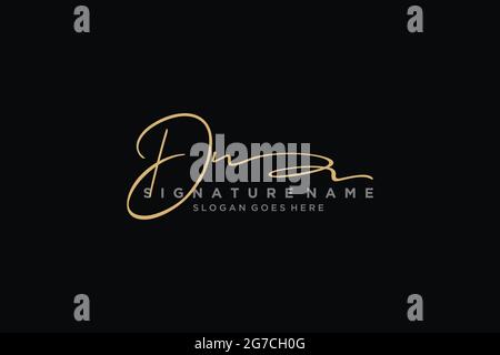 DN Letter Signature Logo Template elegante logo firmato modello simbolo icona vettoriale Illustrazione Vettoriale