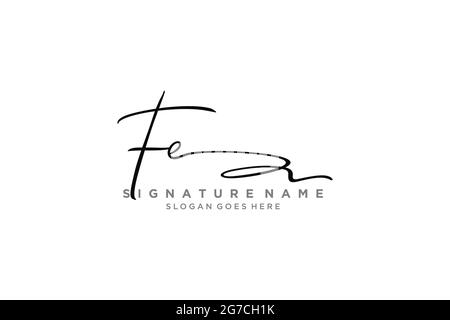 FE Letter Signature Logo Template elegante logo firmato modello simbolo icona vettoriale Illustrazione Vettoriale