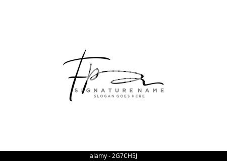 FP Letter Signature Logo Template elegante logo firmato modello simbolo icona vettoriale Illustrazione Vettoriale