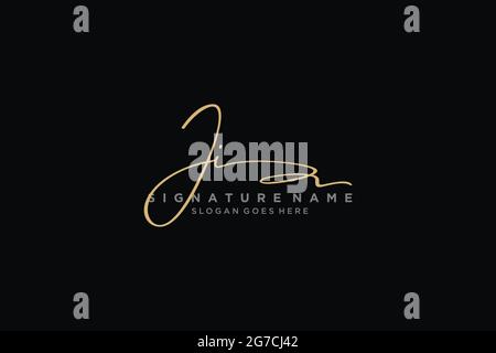 JI Letter Signature Logo Template elegante logo firmato simbolo modello icona vettoriale Illustrazione Vettoriale