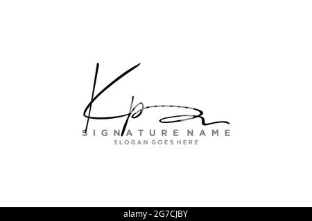 KP Letter Signature Logo Template elegante logo firmato simbolo modello icona vettoriale Illustrazione Vettoriale