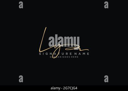 LY Letter Signature Logo Template elegante logo firmato simbolo modello icona vettoriale Illustrazione Vettoriale