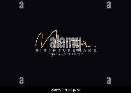 MN Letter Signature Logo Template elegante logo firmato modello simbolo icona vettoriale Illustrazione Vettoriale